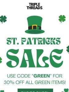 ST. PADDY’S SALE! ???