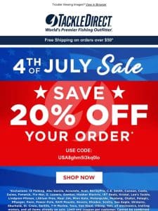 STARTS NOW: Our 4th of July Sale