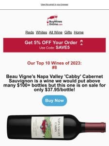 STOCK ALERT: #8 Top Seller is a Napa Cabernet at 37% Off Today!