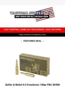 ? STOCK UP On 6.5 Creedmoor Ammo Today ?