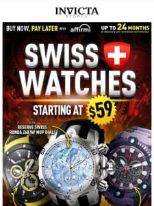 ??SWISS Watches??Starting At $59??