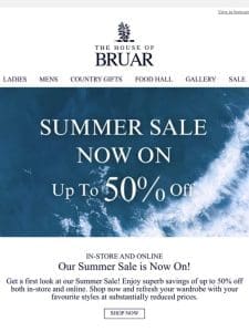 Sale Now On – Up to 50% Off