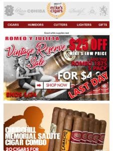 Salute To Savings! Aging Room Quattro， Romeo， Foundation Cigars & Much More!!?