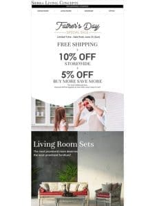 Save 10% on Living Room Comfort!