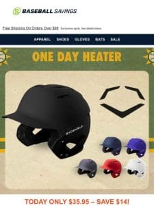 Save $14 On Evoshield XVT 2.0 Batting Helmet! Today Only!