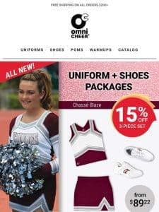 Save 15% with the All-New Uniform + Shoe Packages