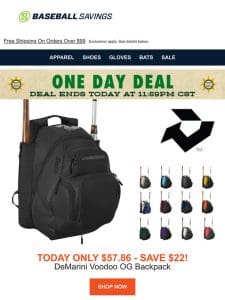 Save $22 On DeMarini Voodoo OG Backpack! Today Only!