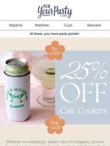 Save 25% Off All Can Coolers