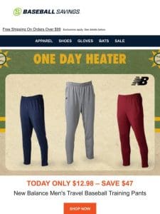 Save $47 On New Balance Travel Training Pants! Today Only!