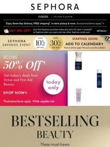 Save 50%? on top beauty picks ?