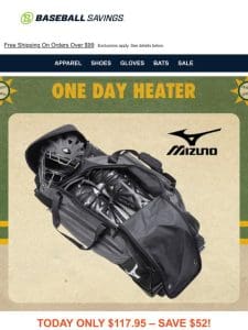 Save $52 On Mizuno Samurai Catcher’s Wheeled Bag X! Today Only!