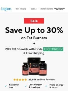 Save BIG on our fat burners