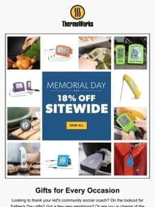 Save Big This Memorial Day: 18% Off Everything!