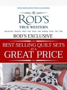 Save Big on Best Selling Rod’s Exclusive Quilt Sets