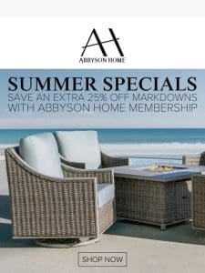 Save More with Summer Specials