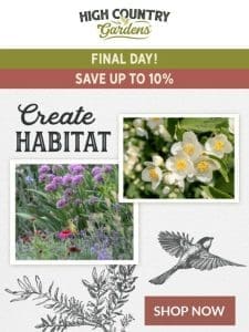 Save Up To 10% On Your Habitat Garden