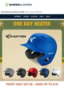 Save Up To $12 On Easton Alpha Matte Batting Helmet! Today Only!