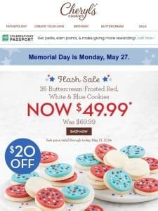 Save on patriotic favorites for the long weekend ahead!