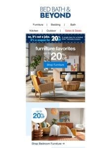 Save up to 20% Off Furniture for Every Room