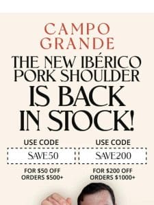 Save up to $200 on our MASSIVE Ibérico Pork Shoulder (16-18 lb)