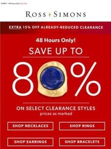 Save up to 80% on select clearance – that’s a real firecracker of a deal