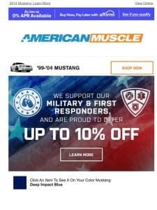 Savings Inside for Military & First Responders