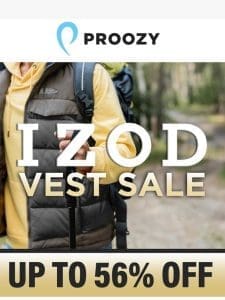 ? Score IZOD vests at up to 56% off!