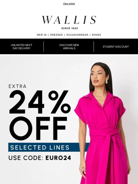 Score big with an extra 24% off selected lines!