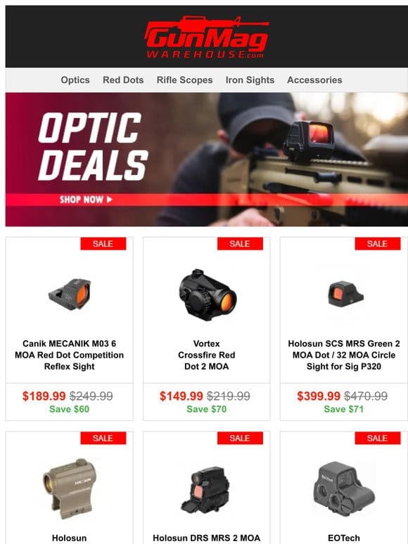 See Clearly， Shoot Accurately | Canik MECANIK M03 6 MOA Red Dot Competition Reflex Sight for $190