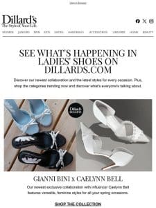 See What’s Happening in Ladies’ Shoes On Dillards.com Shoe Page