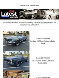 See what’s cruising in on ClassicCars.com!