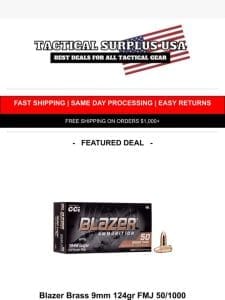 Selling FAST ?? Blazer 9mm 124gr FMJ Ammo