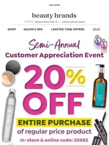 ? Semi-Annual Customer Appreciation Event!