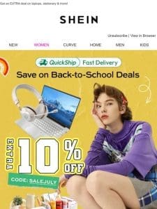 Shop Back-to-School Essentials with QuickShip