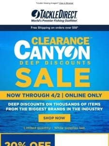 Shop Clearance Canyon Deals!