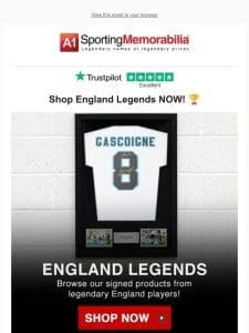 Shop Now: England Legends!