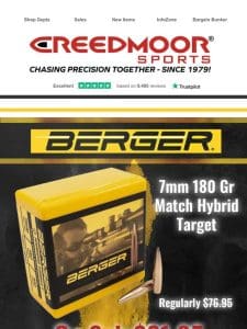 Shop Our Berger Bullet Selection!