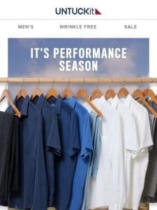 Shop Performance Button-Downs， Polos， and More!