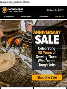 Shop and Save: Northern Tool’s Anniversary Sale Starts Now