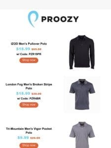 Shop stylish savings on polos