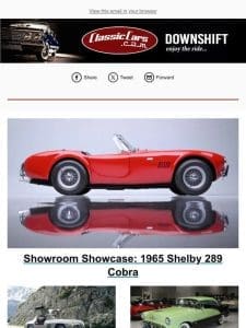 Showroom Showcase: 1965 Shelby 289 Cobra