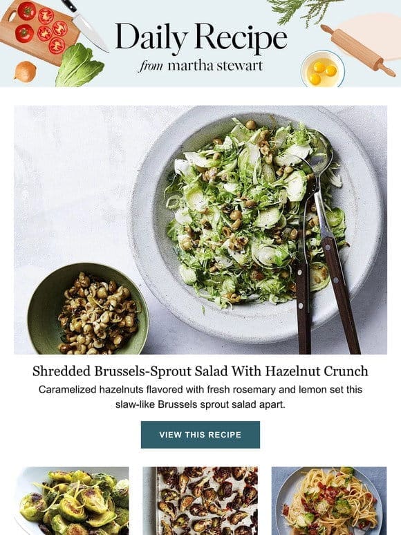 Shredded Brussels-Sprout Salad With Hazelnut Crunch