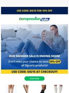 Sigvaris Sale Ends Soon – Save 15% Now!