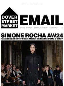 Simone Rocha AW24 has arrived at Dover Street Market and on the DSML E-SHOP