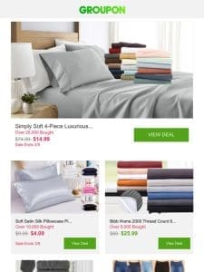 Simply Soft 4-Piece Luxurious Bamboo Bed Sheet Set with Deep Pockets and More