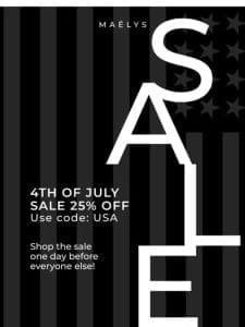 Sitewide sale: 25% off