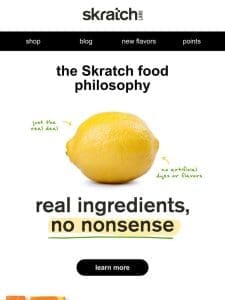 Skratch Food Philosophy + NEW Flavor: Salted Margarita