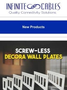 Sleek Simplicity: Decora Screw-Less Wall Plate in White