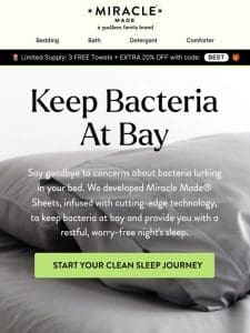 Sleep peacefully with bacteria-fighting sheets ?