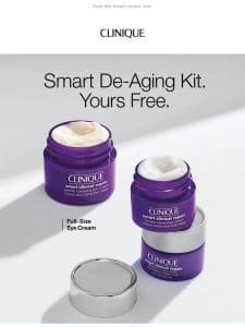 Smart de-aging kit includes a full-size eye cream. Get yours free with $65 order.